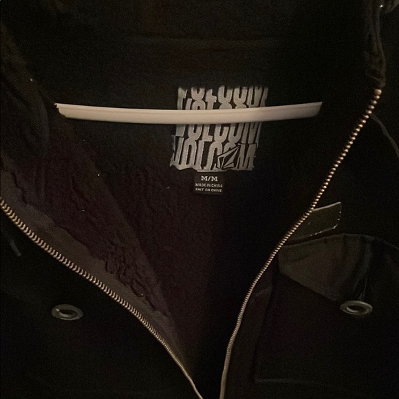 Men's Black Hooded Jacket volcom - Picture 2 of 7